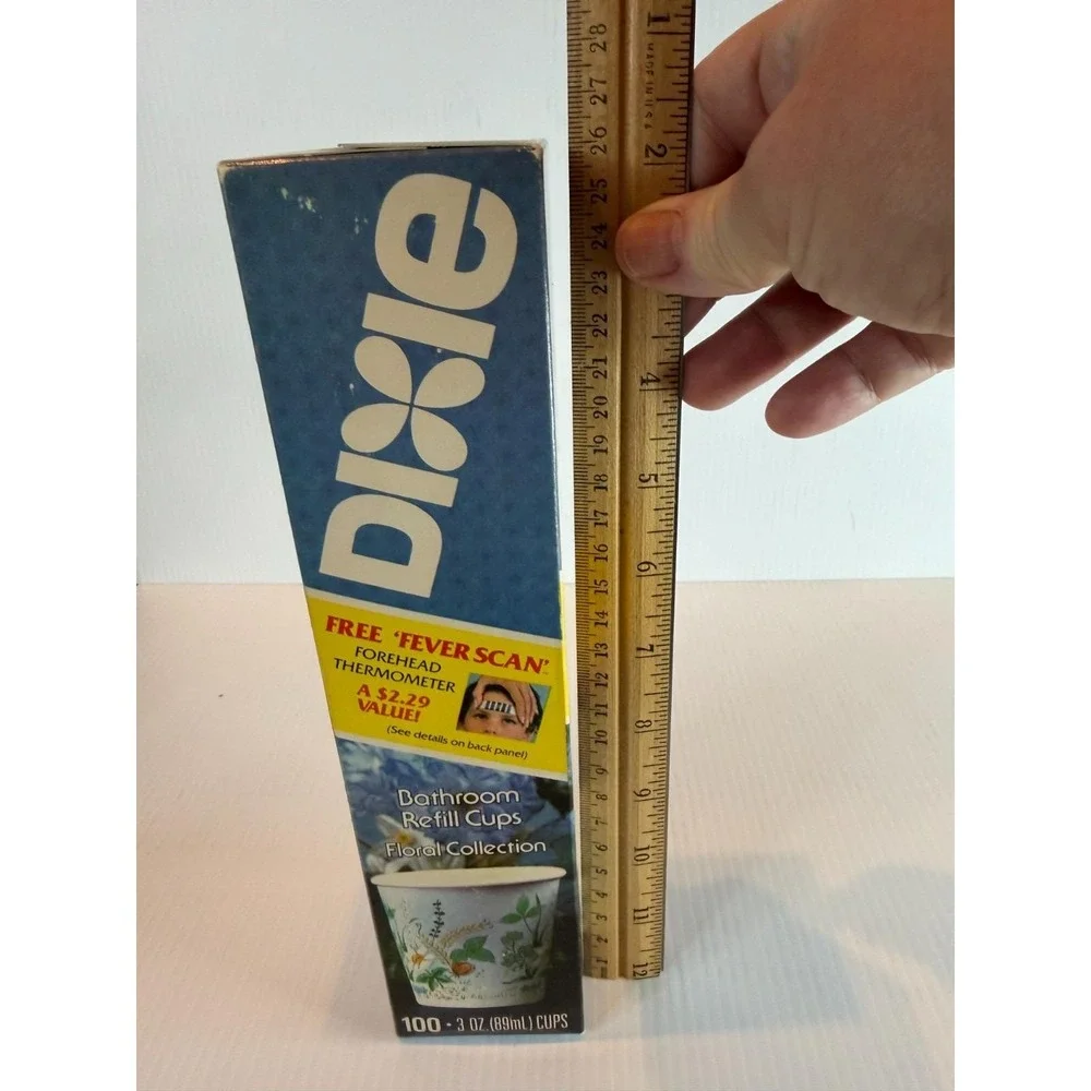 Vtg 80s Dixie Cups 3 oz. Floral Colllection 100 Count‎ Sealed Box Bathroom NOS